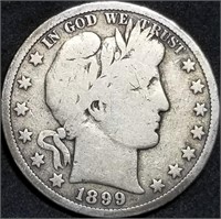 1899-S Barber Silver Half Dollar from Set