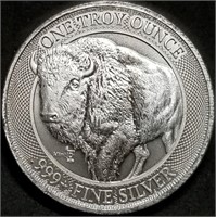 1 Troy Oz .999+ Fine Silver MintID Buffalo Round