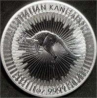 2021 Australia 1oz Silver Kangaroo Gem BU
