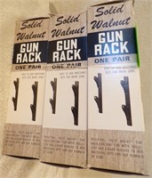 (3) SOLID WALNUT GUN RACKS