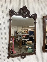 OAK VERY HEAVY CARVED MIRROR