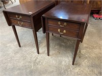 PR OF HENKEL HARRIS MAHOGANY PEMBROKE TABLES