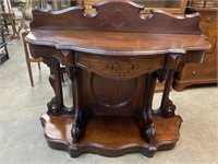 WALNUT VICTORIAN CONSOLE TABLE