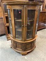 SOLID MAHOGANY HALF ROUND CURIO