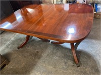 MORGANTON BANDED MAHOGANY BANQUET TABLE