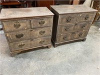 PF OF 18TH CENT. BANDED BACHELOR'S CHEST