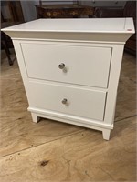 PAINTED MODERN 2 DRAWER NIGHTSTAND BY AMERICAN