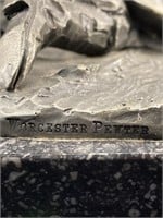 1971 WORCESTER PEWTER ARTIST SIGNED ON MARBLE