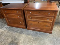 PR OF STANLEY CHERRY FILE CABINETS