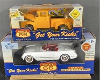 Route 66 56 Ford Pickup And 53 Corvette Models