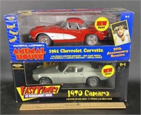 61 Corvette And 70 Camaro Model Cars