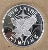 One Ounce Silver Round: Sunshine Mint #5