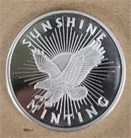 One Ounce Silver Round: Sunshine Mint #9