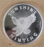 One Ounce Silver Round: Sunshine Mint #10