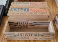Vintage Velveeta cheese boxes (3) 9"