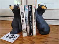 Big Bear bookends 7" and books