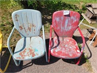 Metal lawn chairs (2)