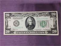 1934 $20 Bill Nice Shape