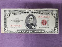 1953C $5 US Note Good Condition
