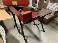 2PC METAL AND STONE END TABLES