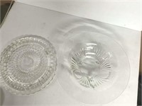 CAKE PLATE  AND  BOWL