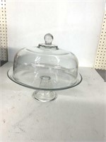 GLASS CAKE STAND WITH LID