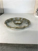 POTTERY CHIP AND DIP TRAY
