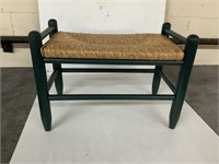 WOOD AND ROPE OTTOMAN