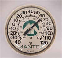 Vintage Mantek Advertising Thermometer