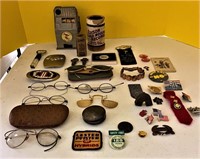 Vintage Pins and Eye Glasses