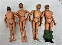 Four Vintage G.I. Joe Dolls
