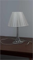 Clear table lamp 17 in by 6 in