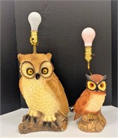 Two Owl Lamps