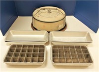 Vintage Ice Cube Trays & Cake Saver