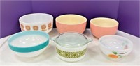 Fire King, Pyrex & Pottery Mixing Bowls