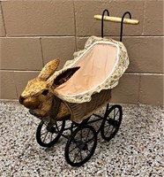 Modern Doll Buggy with Rabbit Head on Front