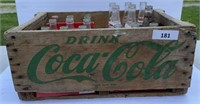Coke Crate with Various Bottles