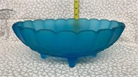 Indiana blue glass fruit bowl