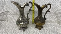 2 metal vases made in Italy