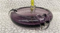 Amethyst murano-type blown glass bowl