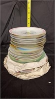Stack of vintage plates