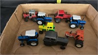 Small assorted toy tractors