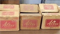3 vintage Altes beer cardboard boxes