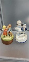 2 vintage porcelain Musical figurines