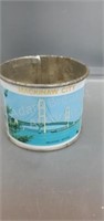 Vintage Mackinaw City Tin Cup, made in Hong Kong