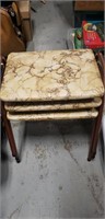 3 vintage stacking stools exc cond