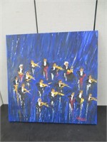 UNFRAMED SIGNED OIL ON CANVAS 'BLUE RAPTURE'