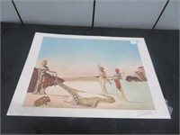 UNFRAMED LTD ED SALVADOR DALI BEACH SCENE PRINT