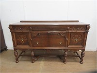 TUDOR STYLE OAK SIDEBOARD