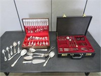 CANTEEN & BRIEFCASE OF SILVER PLATE FLATWARE